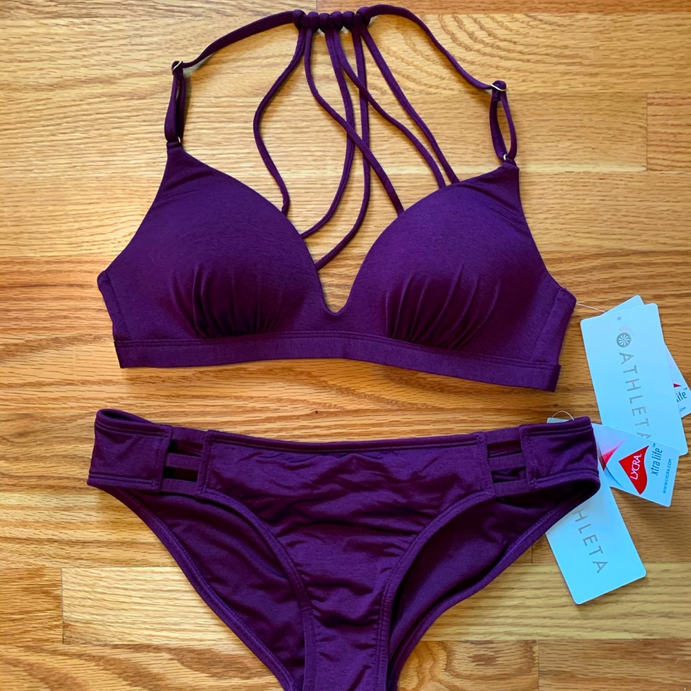 Athleta Aqualuxe Lycra Bikini Top & Bottom
